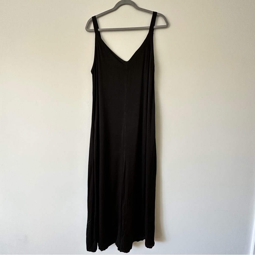 LaCausa Black Satin Jumpsuit
